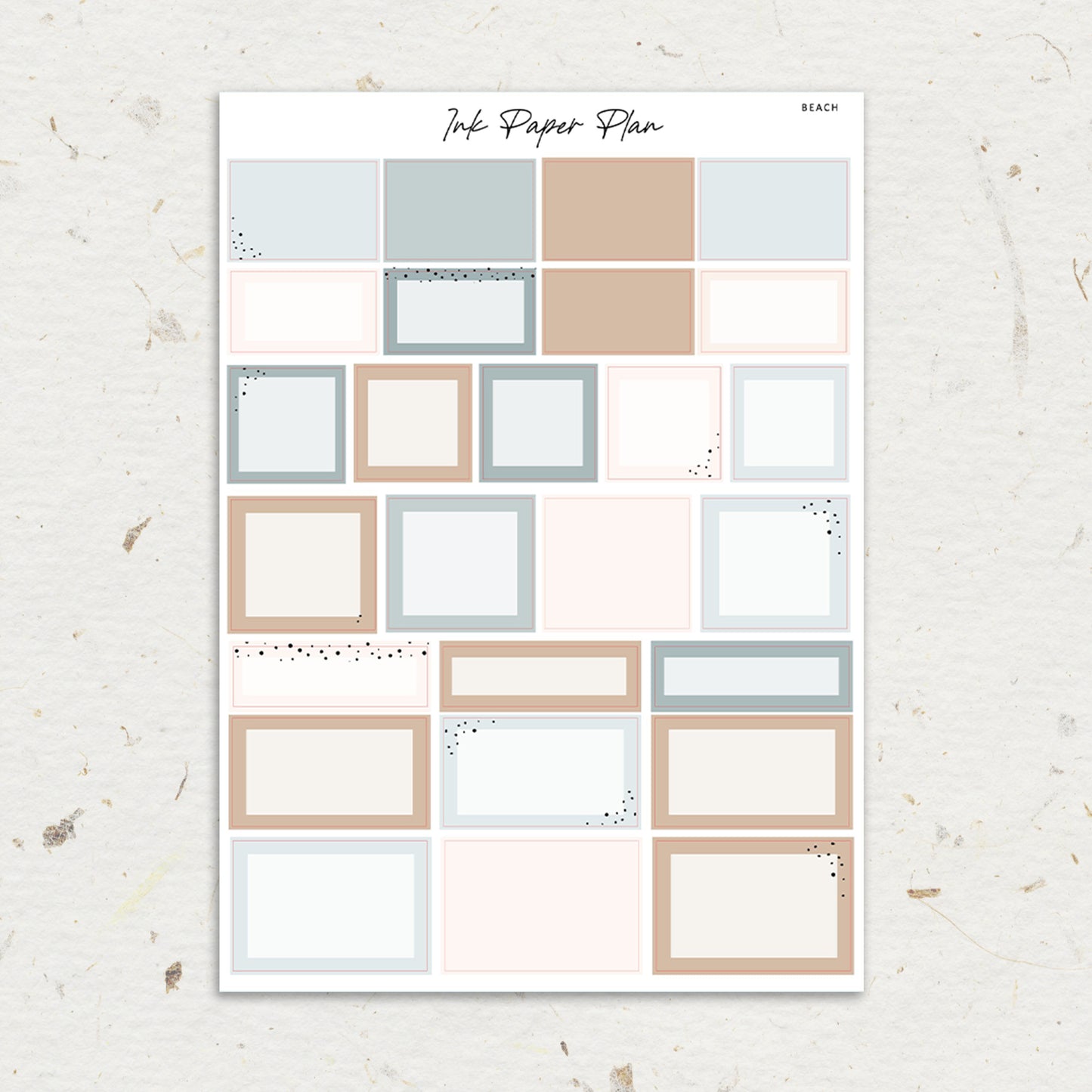 Beach | Weekly Kit | Rose Gold, Silver Foil, or Gold