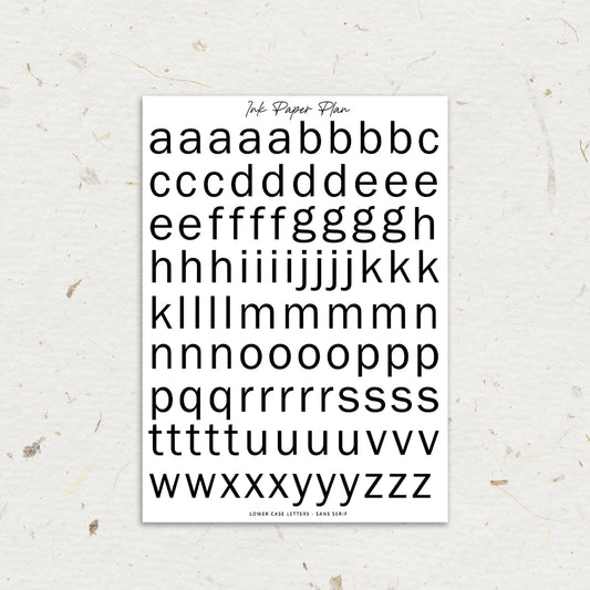 Lower Sans Serif | Foiled Letters
