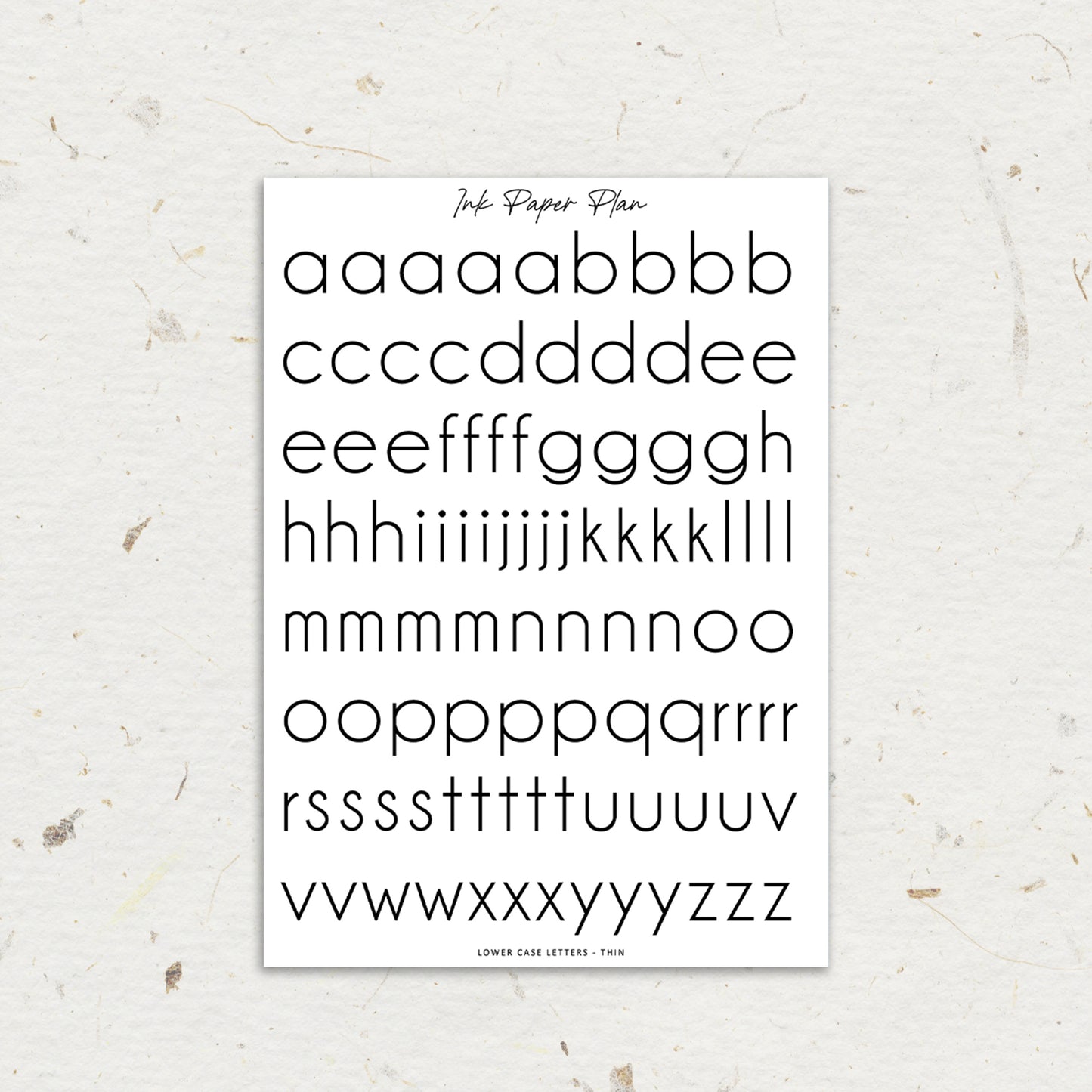 Lowercase Thin | Foiled Letters