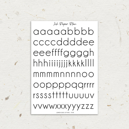 Lowercase Thin | Foiled Letters
