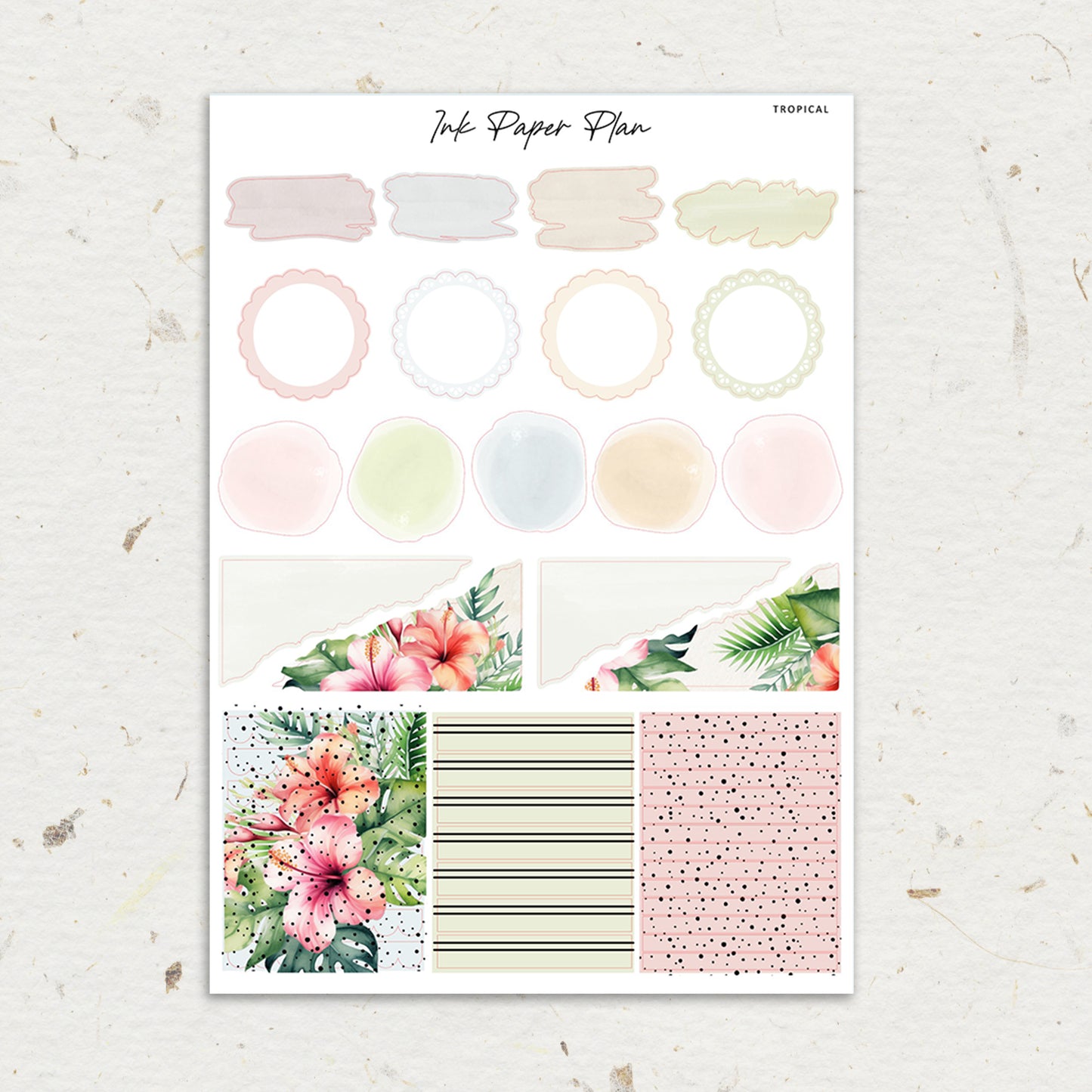 Tropical | Weekly Kit | Rose Gold, Silver Foil, or Gold