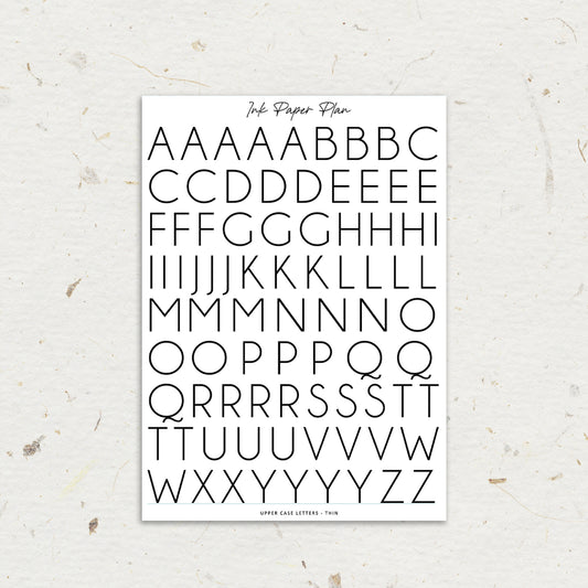 Uppercase Thin | Foiled Letters