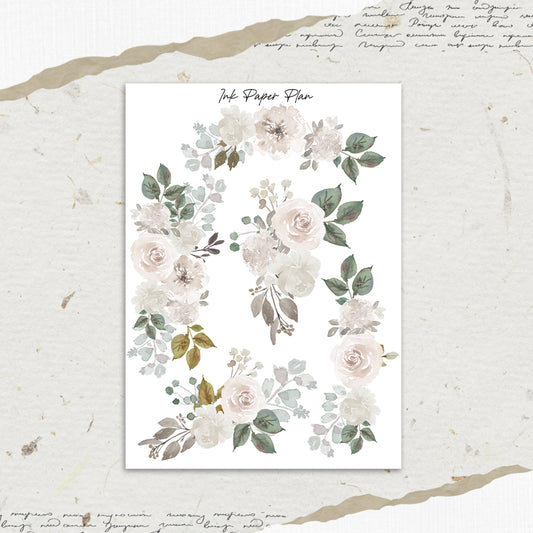 Sage | XL Floral Deco Sheet