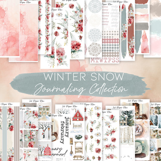 Winter Snow | Journaling Collection | Single Sheets